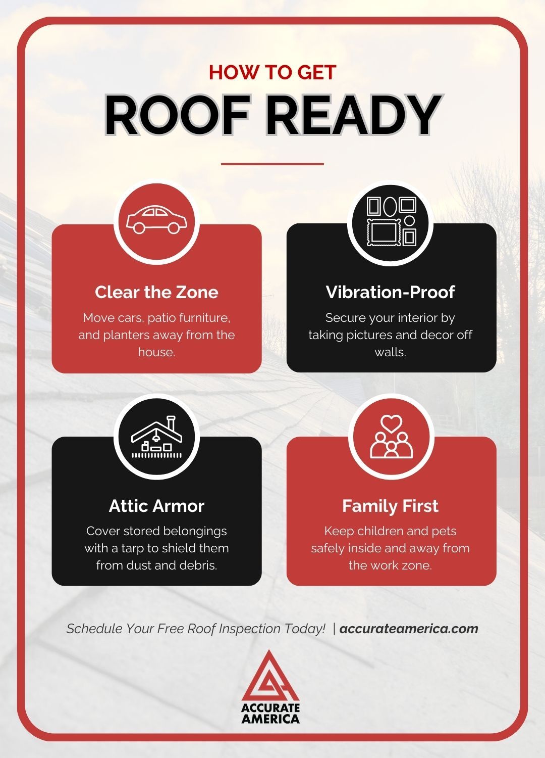 infographic about how to get roof ready