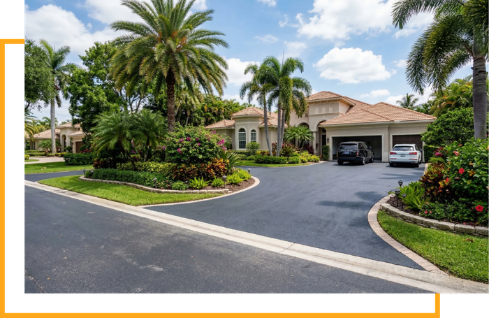 Private asphalt driveway.