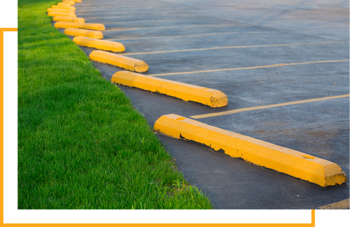 Commercial parking lot.