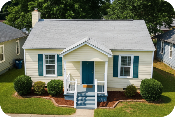 Clean, white home