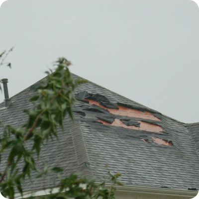 storm damage. 