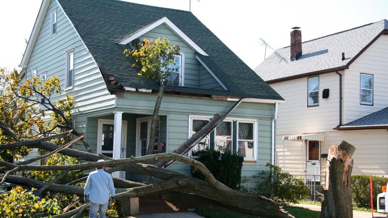 storm damaged roof