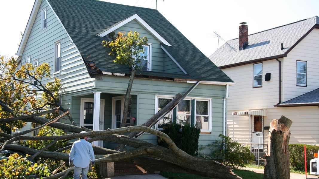 storm damaged roof
