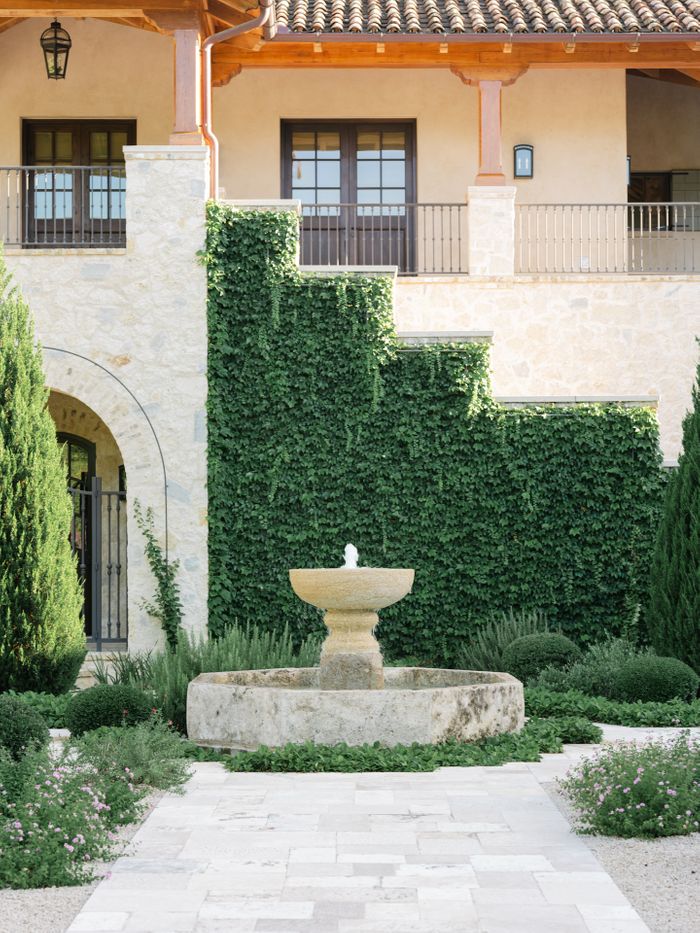 Custom Limestone Fountain Feature Houston Texas