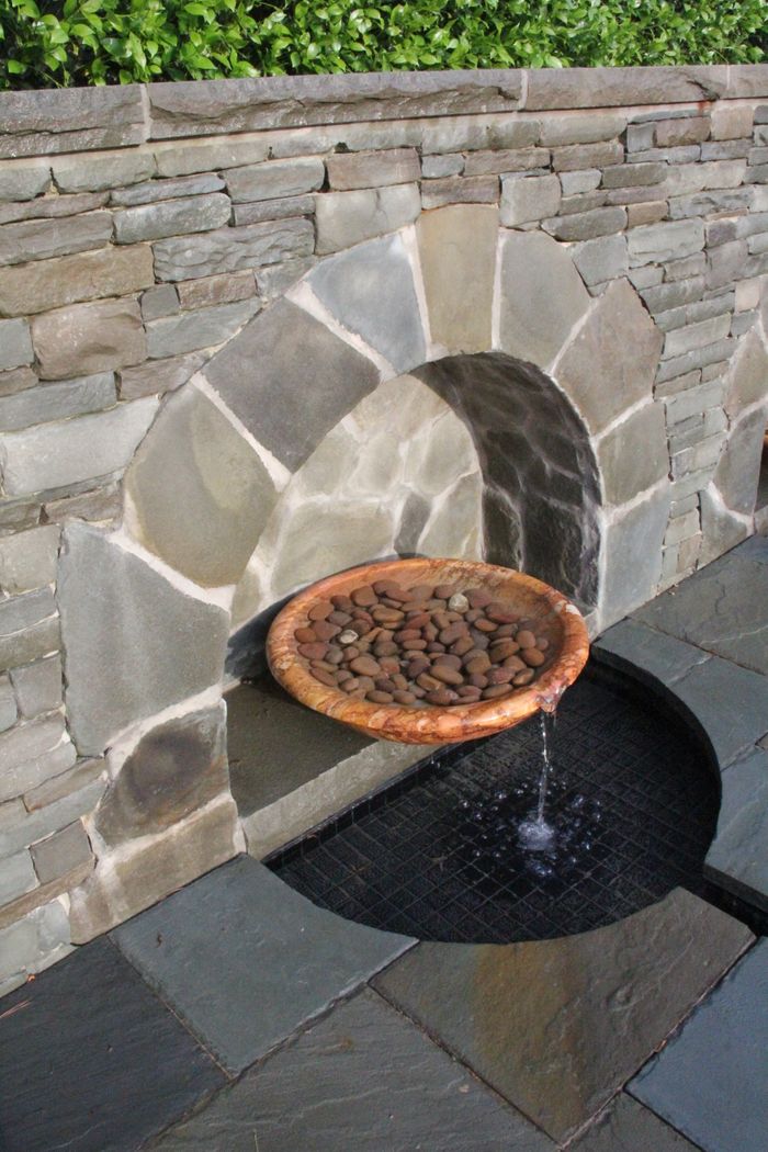 Custom Limestone Water Features with Spillways – River Oaks Pool