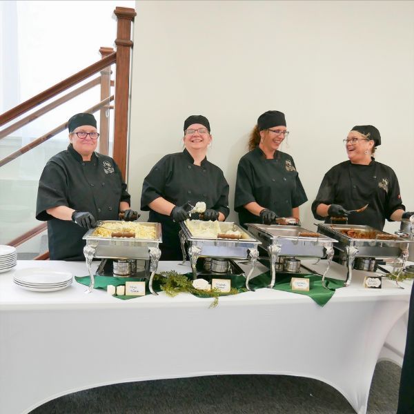 caterers serving food