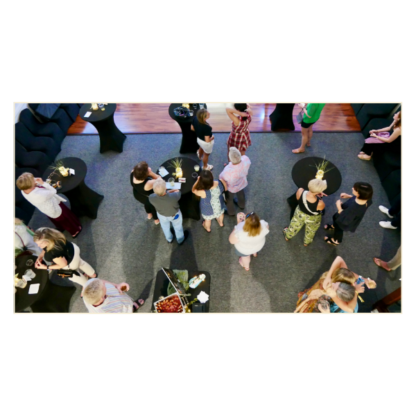 aerial view of table configurations