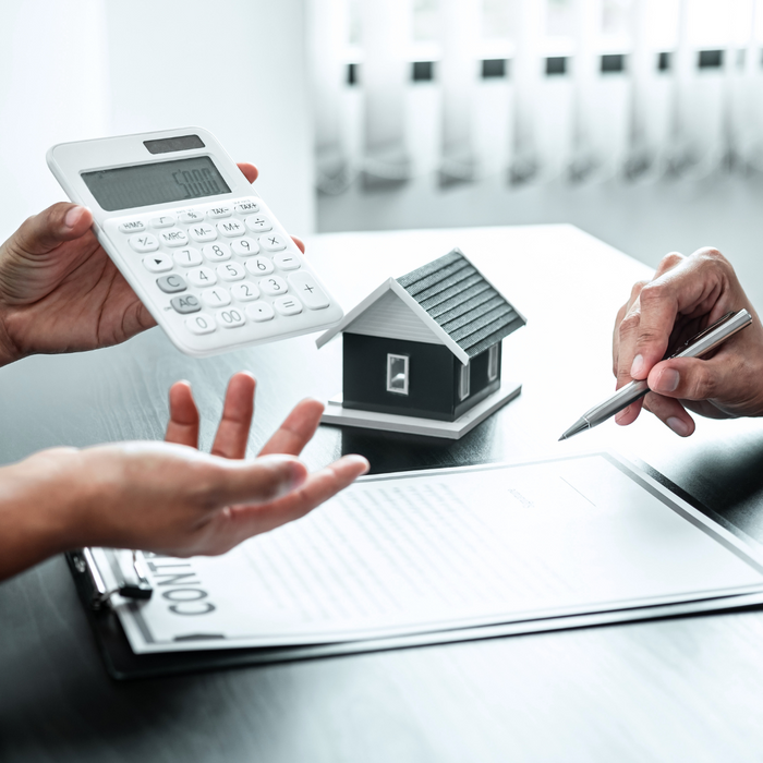 calculator and small house