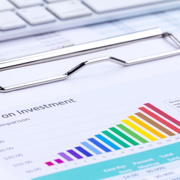 Return on investment graph trending upward