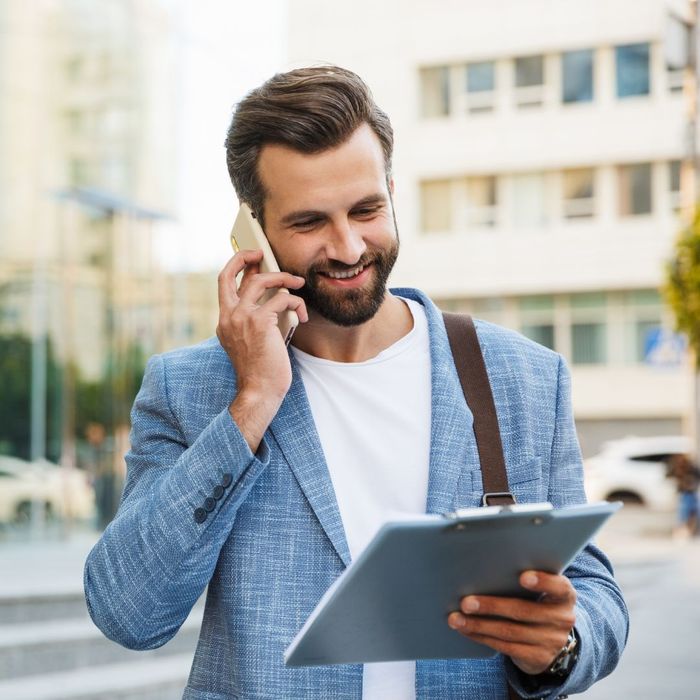 person using the phone