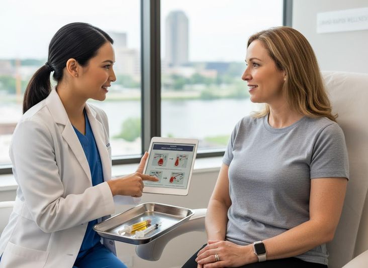 Healthcare Professional Explaining Treatment to Patient