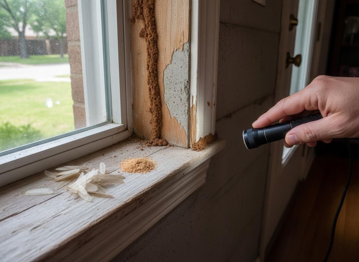 Termite Damage Inspection at Window