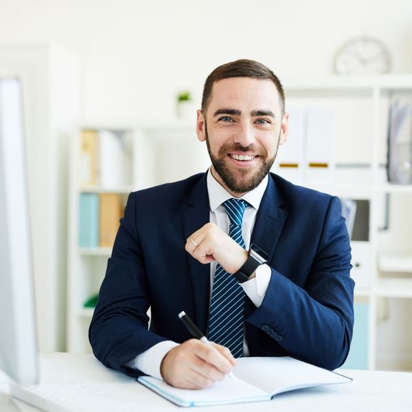 young professional at desk