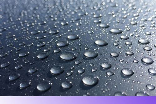 A car full of water drops