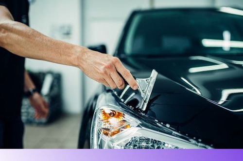 Car being cleaned 