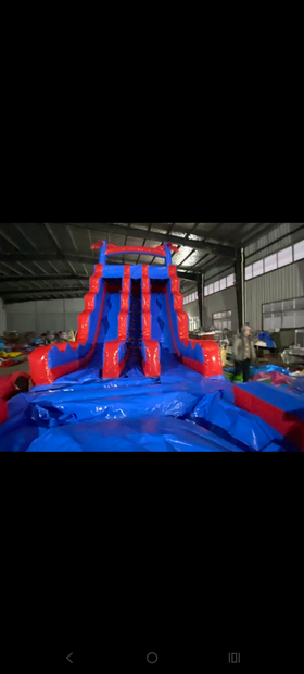 $279 20 ft tall DUAL lane tropical waterslide into a large pool