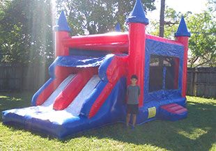 Bounce house with Double Slide