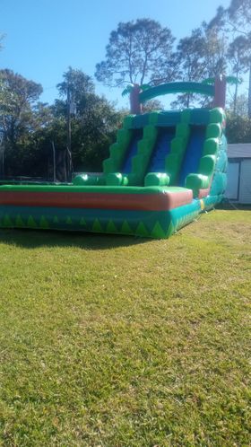$269 18 ft tall DUAL lane tropical waterslide into a large pool $269 18 ft tall DUAL lane tropical waterslide into a large pool