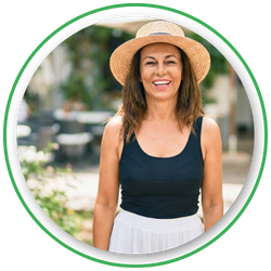 Smiling woman with nice teeth