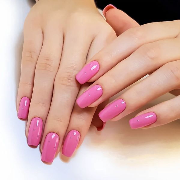 pink acrylic nails