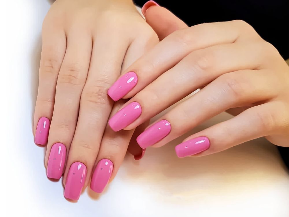 closeup of woman's nails