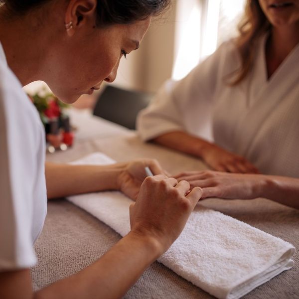 woman at a nail salon