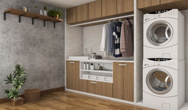 laundry room with cabinets