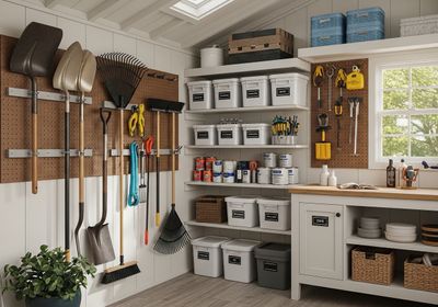 Organized Garden Shed Interior