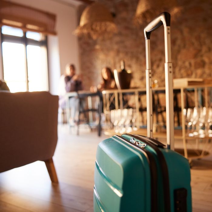 suitcase in vacation rental