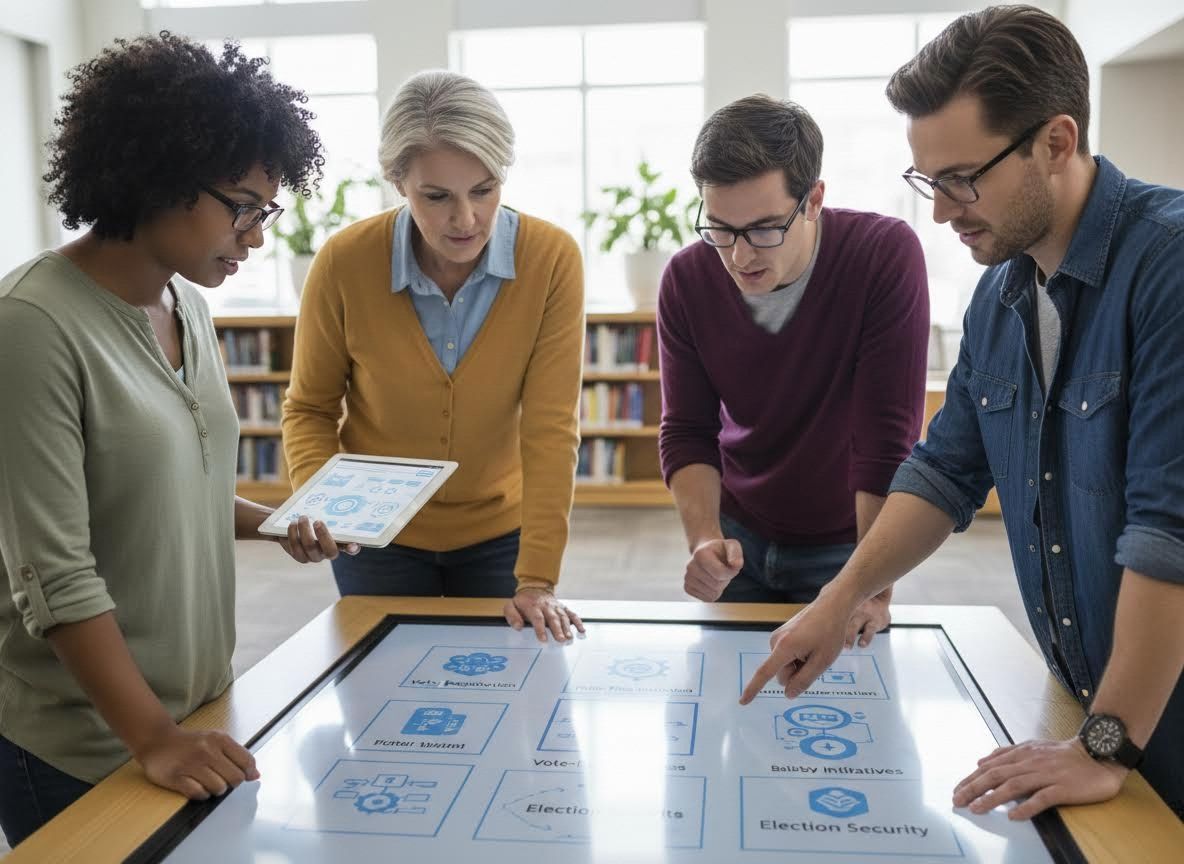 Collaborative Team Using Interactive Touch Screen Table