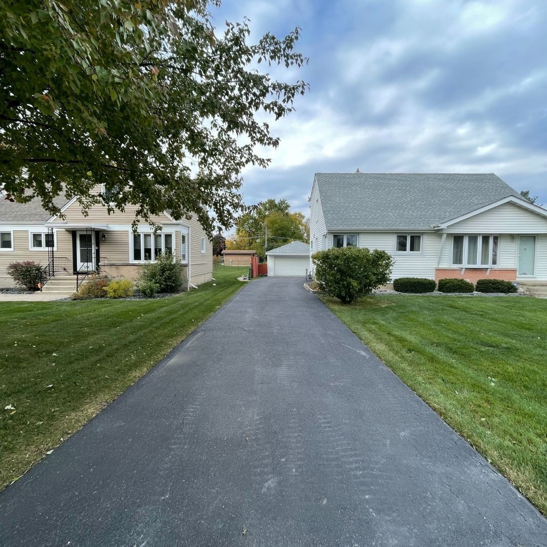 Clean of debris driveway