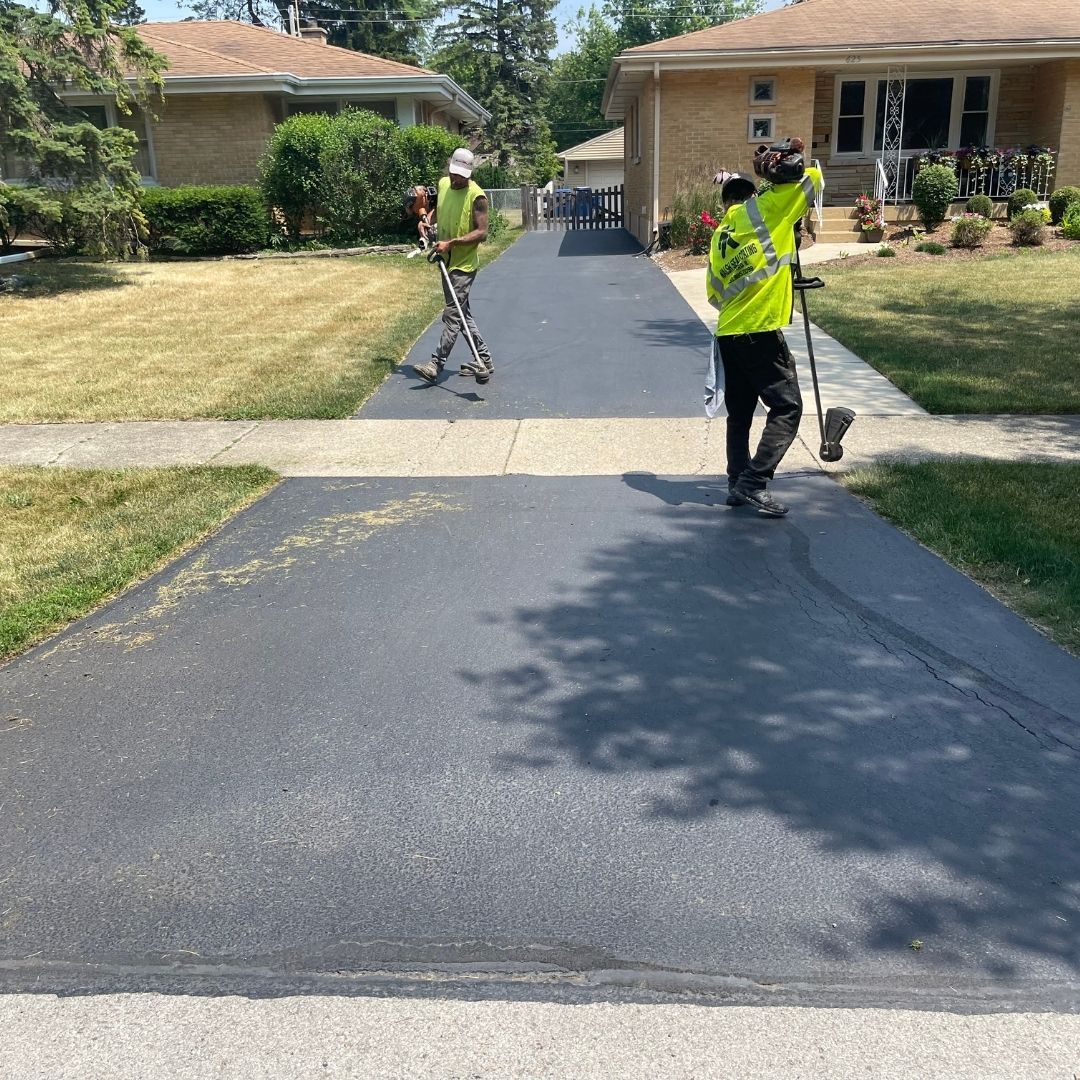 Inspecting a driveway before sealcoating