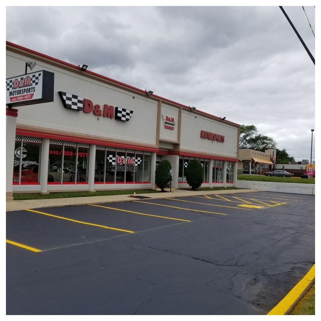 business with new sealcoating on asphalt 