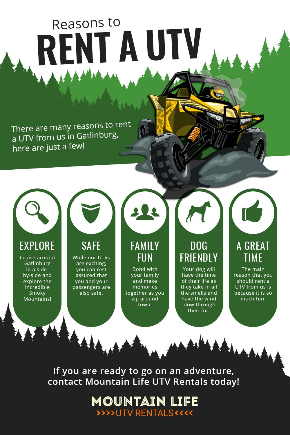 UTV Rentals Gatlinburg Why Rent a UTV? Mountain Life UTV Rentals