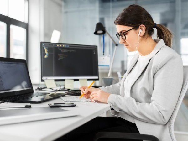 Woman writing Woman writing