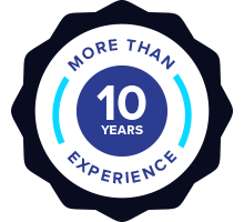 More Than 10 Years Experience Trust Badge More Than 10 Years Experience Trust Badge