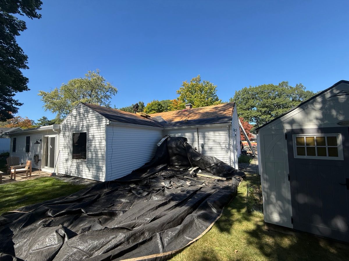 Full roof replacement by Natarelli & Son Roofing and Gutters in Natick, MA