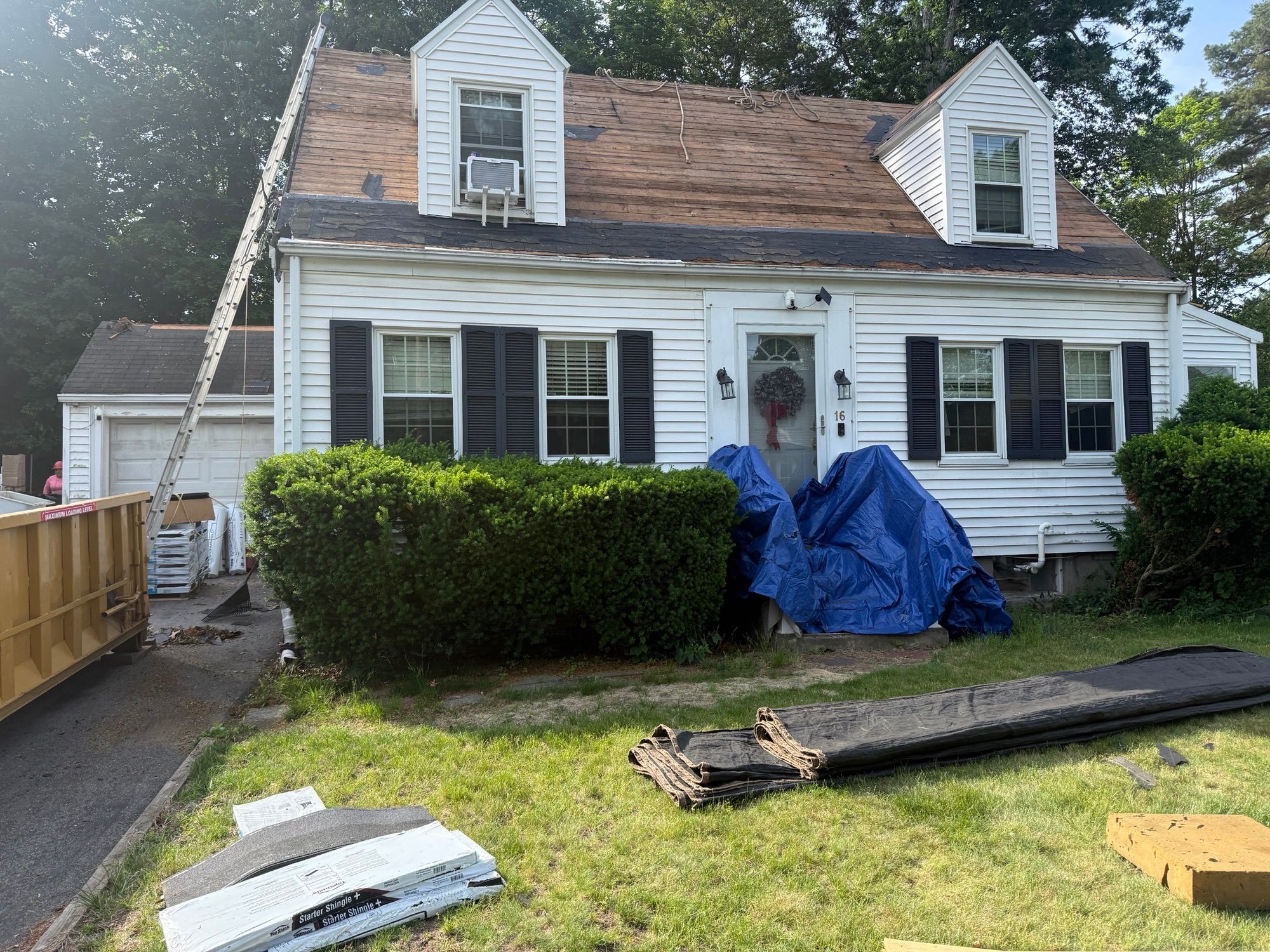 New roof installation process underway Natick Massachusetts
