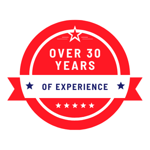 Over 30 Years of Roofing & Gutter Experience Badge Over 30 Years of Roofing & Gutter Experience Badge