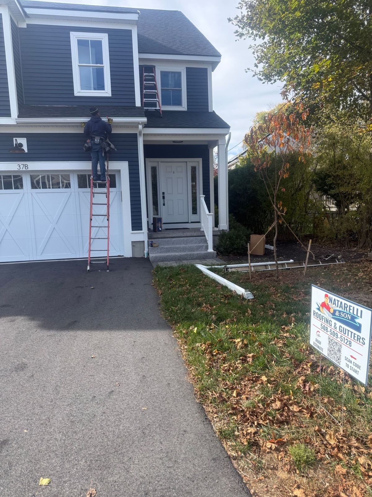 New custom aluminum seamless 6 inch gutters in Natick, MA
