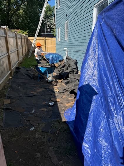 Property protection for roof replacement in Newton MA