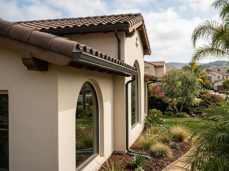 Californa Home with gutters