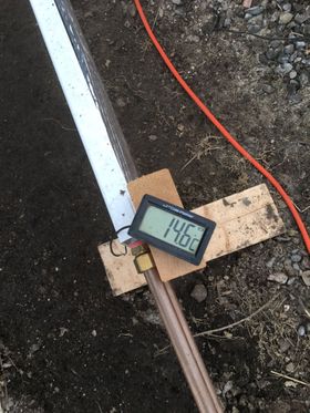 Fig.11 - Hydro Thermal at Work Readout from the "Planting Beds"(Ground) in °C