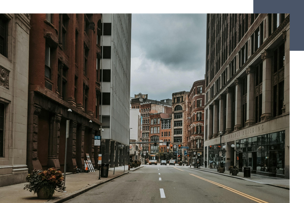 A street in downtown Pittsburgh