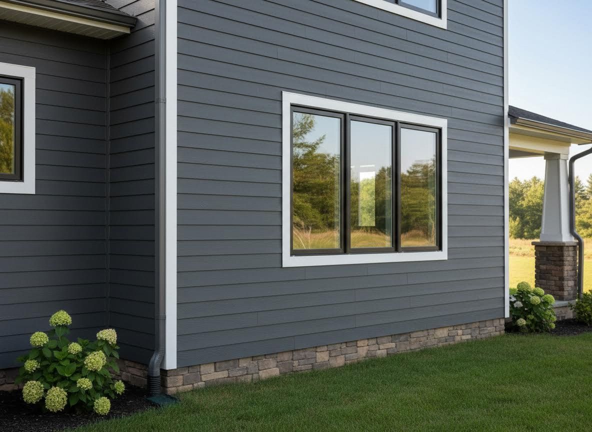 Vinyl siding on a home.