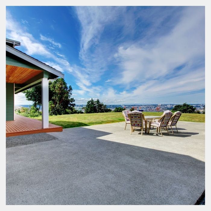 coated concrete patio