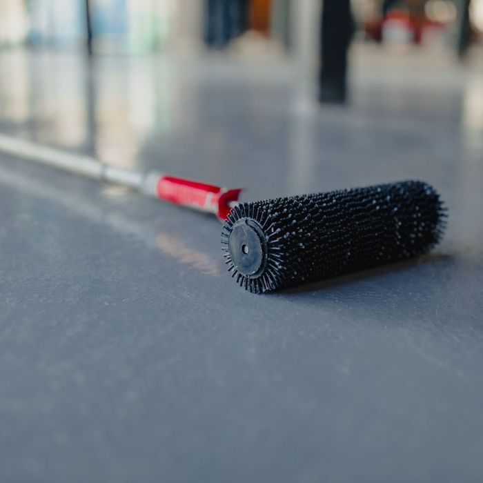 epoxy floor with brush