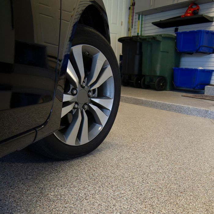 car parked on epoxy floor