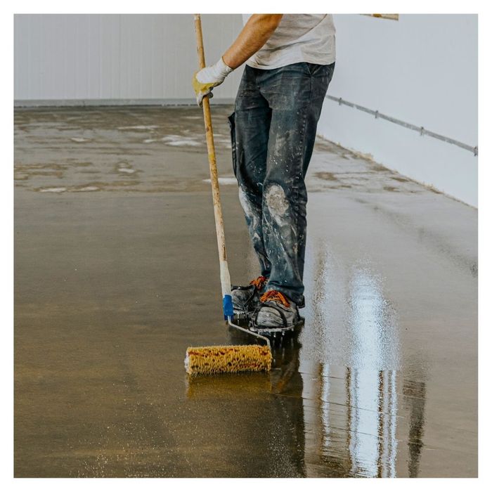 application of epoxy coating in basement