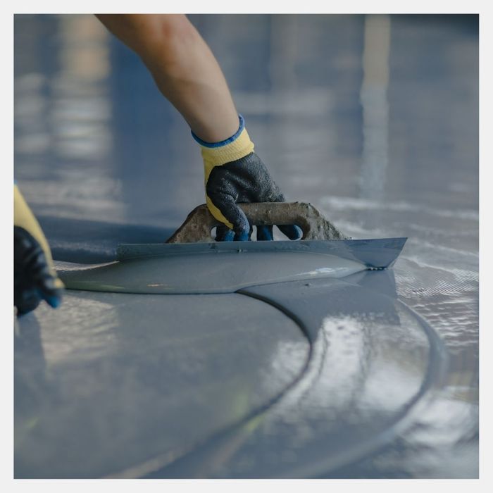 epoxy coating being applied